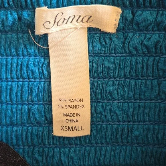 Soma | Blue Strapless Sweetheart Neckline Dress Size XS - Picture 3 of 6